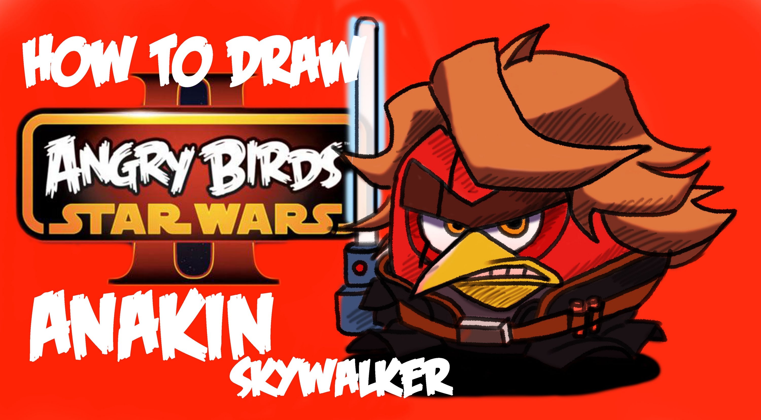 3000x1658 How To Draw Anakin Skywalker (Angry Birds Star Wars 2)!!!! By