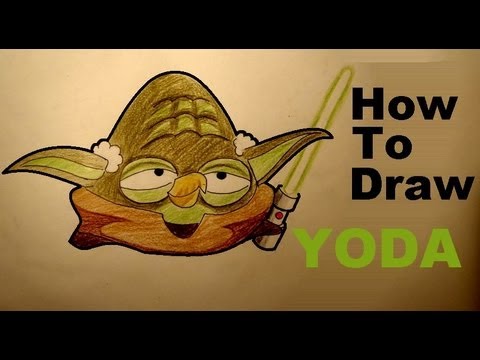 480x360 How To Draw Yoda From Angry Birds Star Wars Drawing Lesson