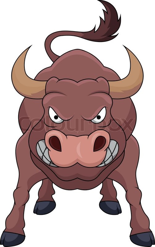 502x800 Angry Bull Cartoon Stock Vector Colourbox