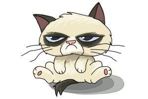 300x200 How To Draw Chibi Grumpy Cat