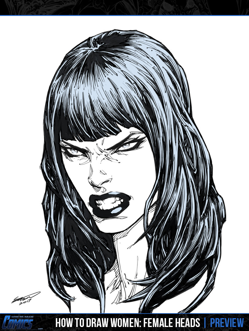 813x1080 Angry Head Variation (How To Draw Women Female Heads Preview