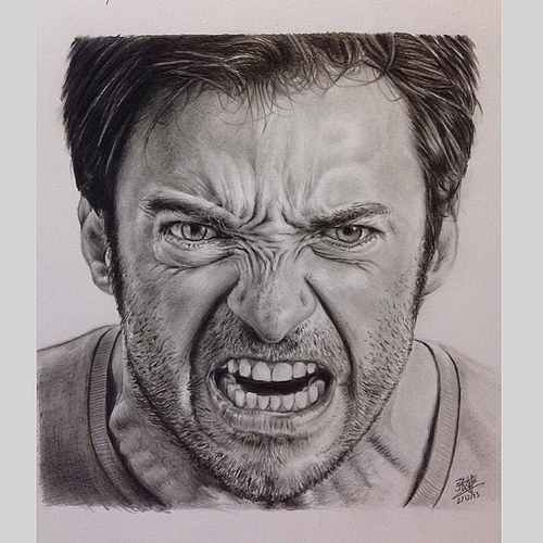 500x500 Realistic Angry Face Drawing Displaying (17) Gallery Images