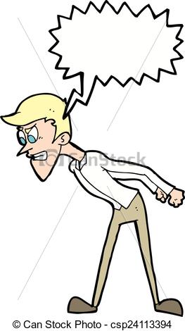 263x470 Cartoon Angry Man With Speech Bubble Eps Vectors