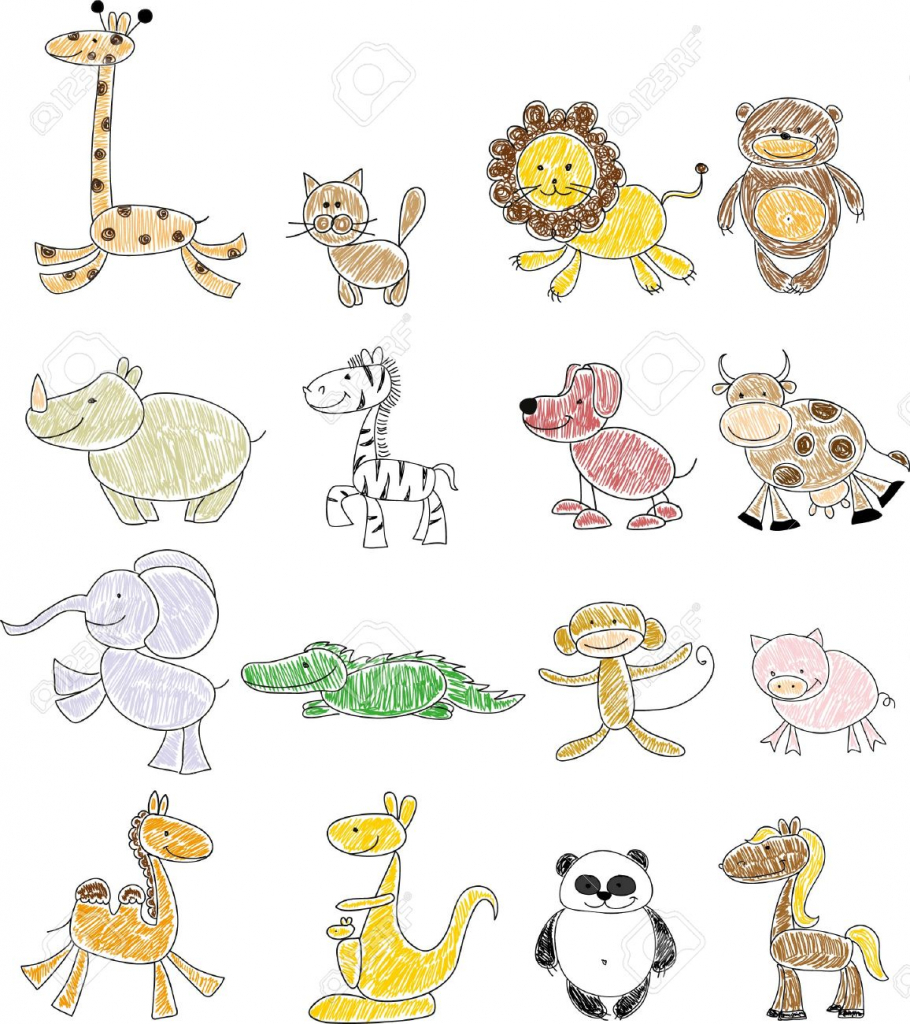 910x1024 Childrens Animal Drawings On Simple Drawing For Kid Kids Coloring