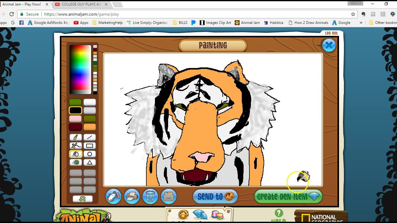 1280x720 Drawing A Tiger In Animal Jam