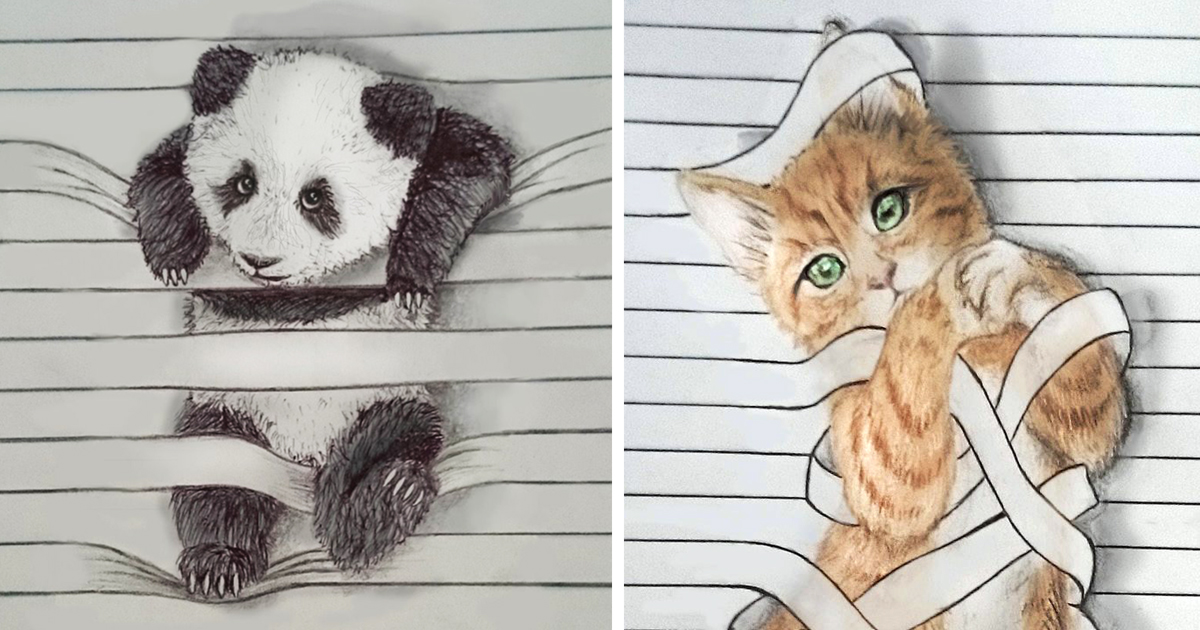 1200x630 I Draw Animals That Don'T Want To Stay Between The Lines Bored Panda