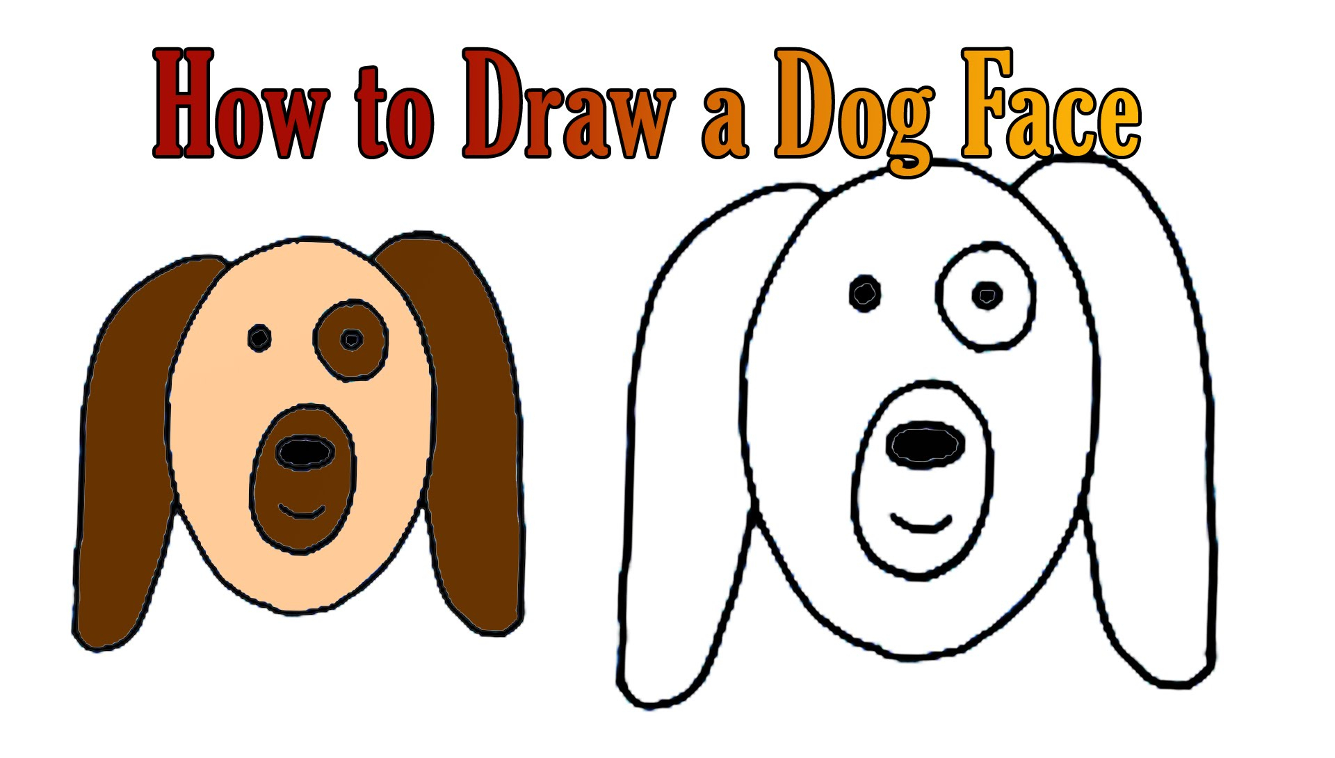 1920x1090 Really Easy To Draw Animals How To Draw A Dog Face