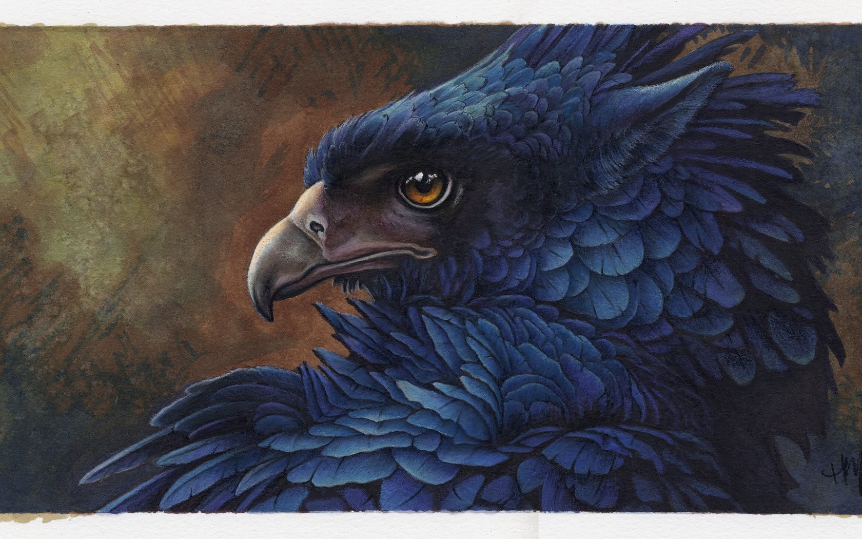 1680x1050 Animals Feathers Griffin Inks Drawing Funny Animal Pictures