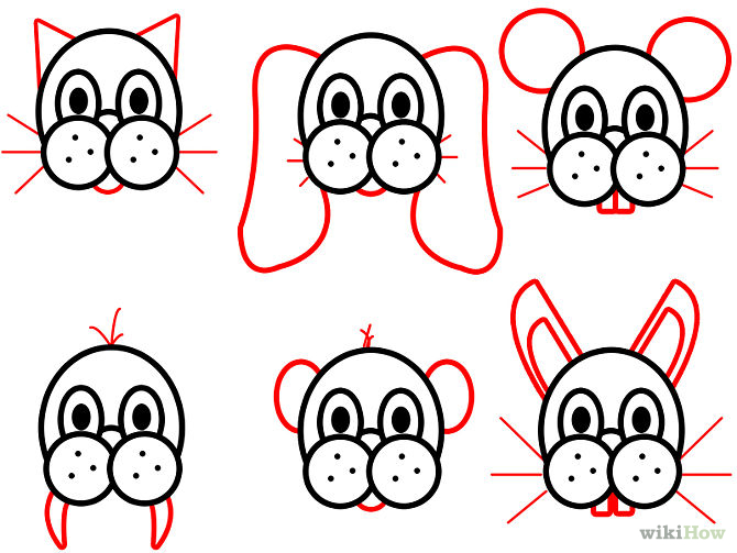 670x503 Easy Draw Cartoon Animals