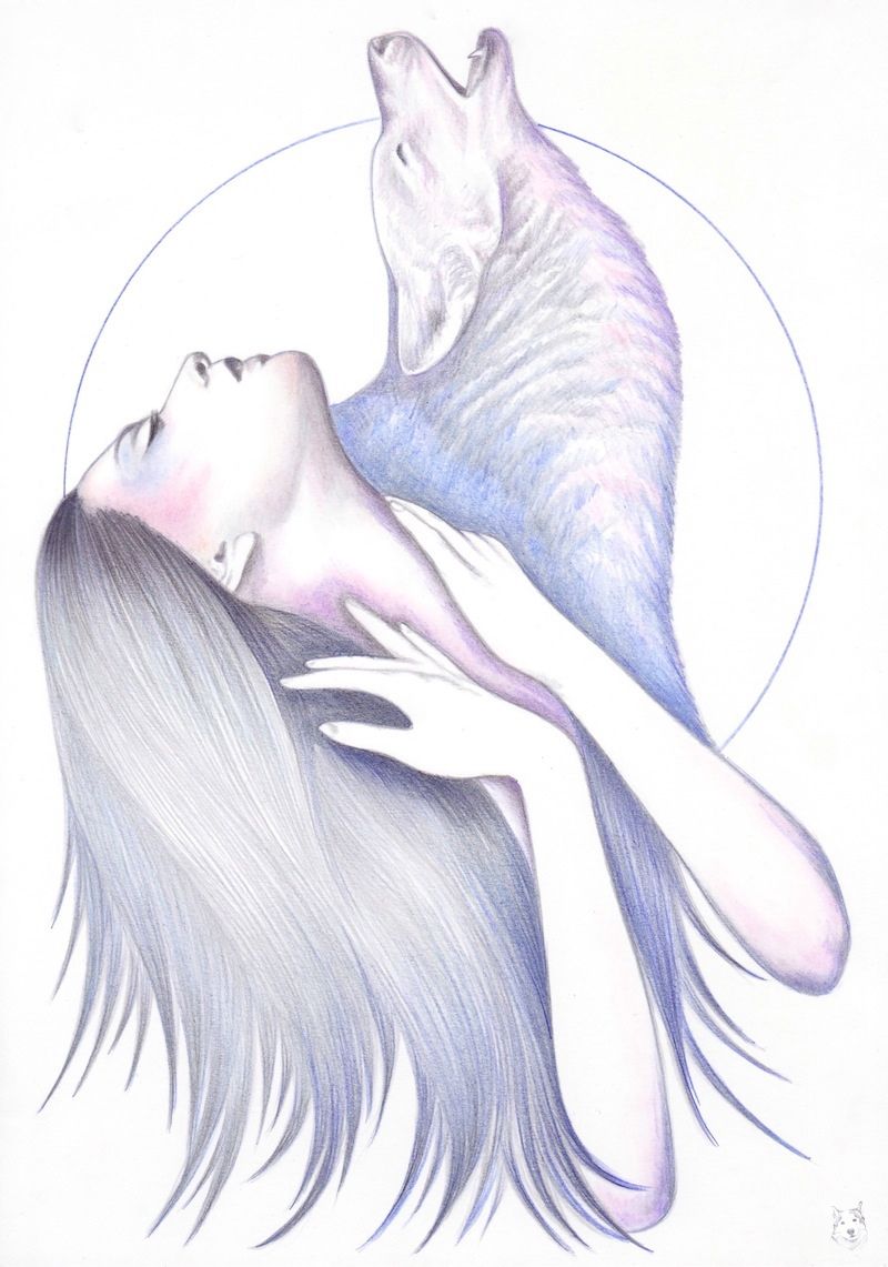 800x1141 Drawn Girl With Wolf Featured Artists 4 Wolf