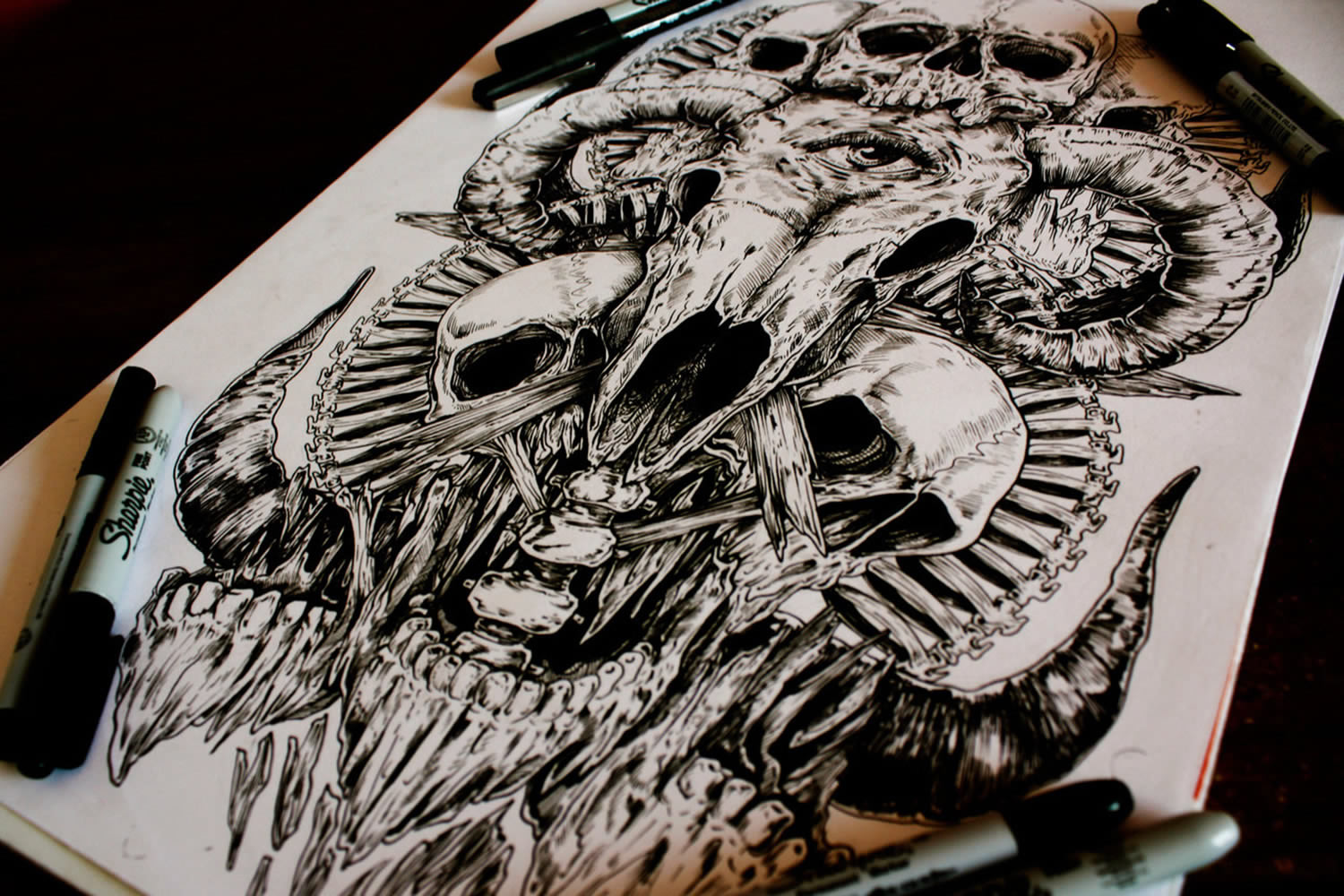 1500x1000 Skull Drawings By A Man Called E. G. The Freak Scene360