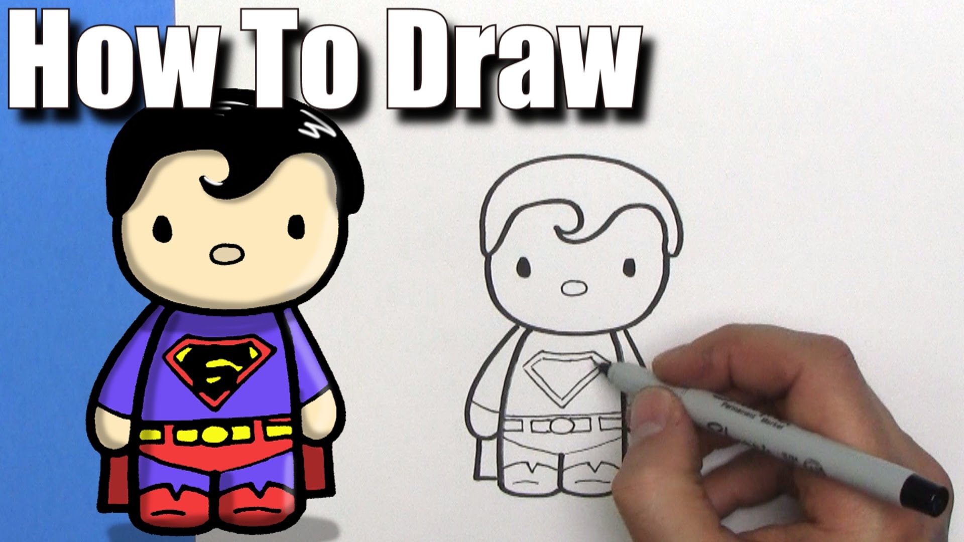 1920x1080 How To Draw A Cute Cartoon Superman