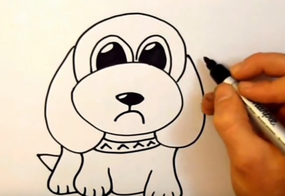 579x399 Learn To Draw A Cartoon Dog In Just 120 Seconds