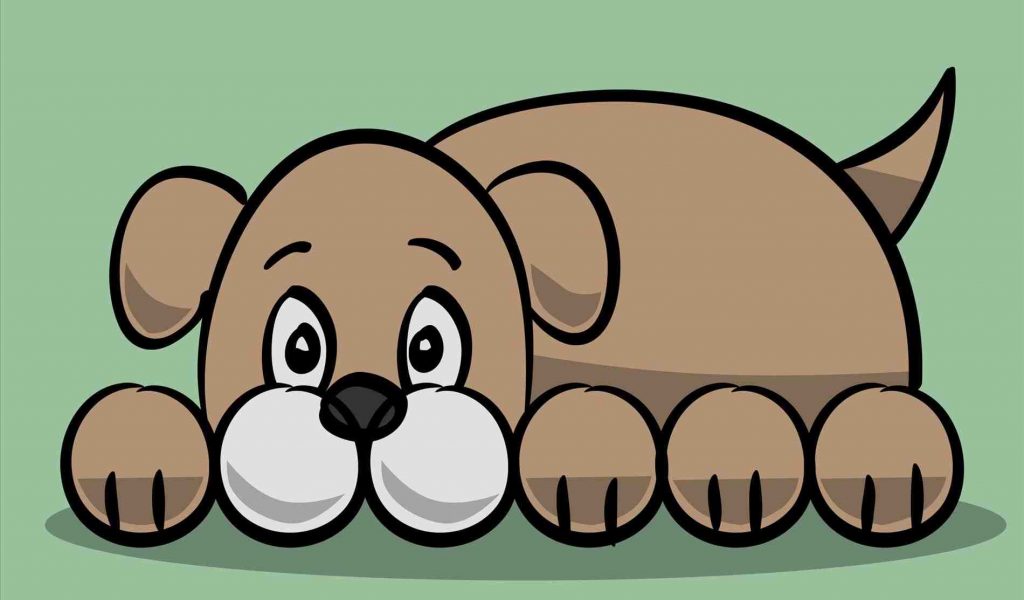 1024x600 The Images Collection Of Dog Drawing For Kids To Draw A Simple