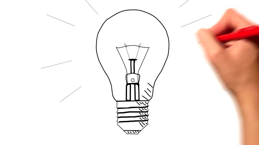852x480 Animated Drawing Light Bulb Stock Footage Video 9317222 Shutterstock