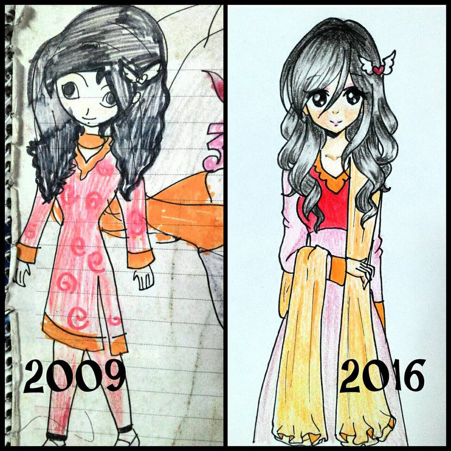 894x894 My Drawing Now And Then
