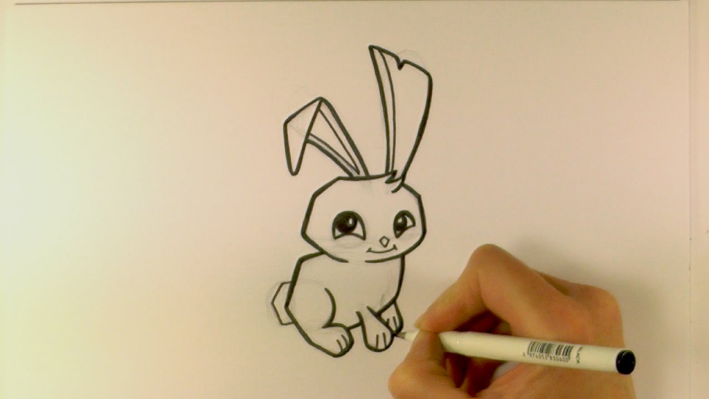 1024x576 Cartoon Bunny Drawing How To Draw An Anime Bunny Step Step Anime