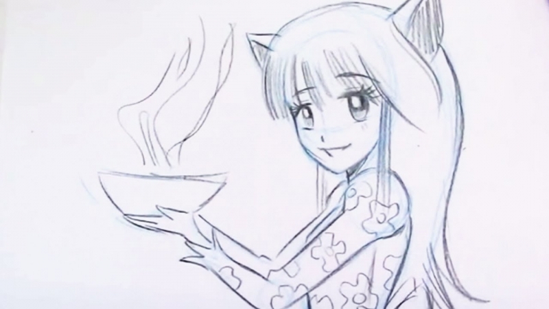 800x450 Tabby Draw Manga Cat Girl (Neko)