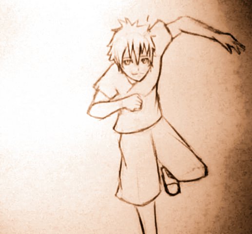 517x480 Running Child(Adolescence) Drawing By Zik89