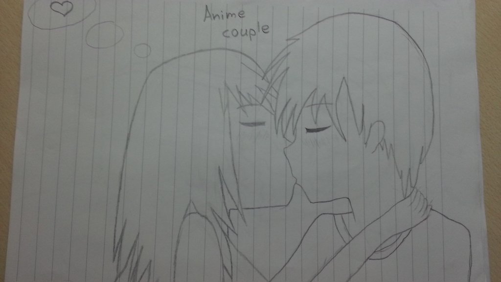 1024x576 Anime Couple Kissing!(Drawing) By Tomboy Author