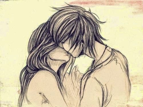 500x375 Anime, Couple, Drawing, Kiss, Manga