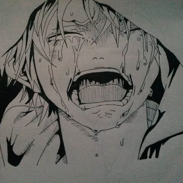 Sad Anime Boy Crying Drawing - IMAGESEE