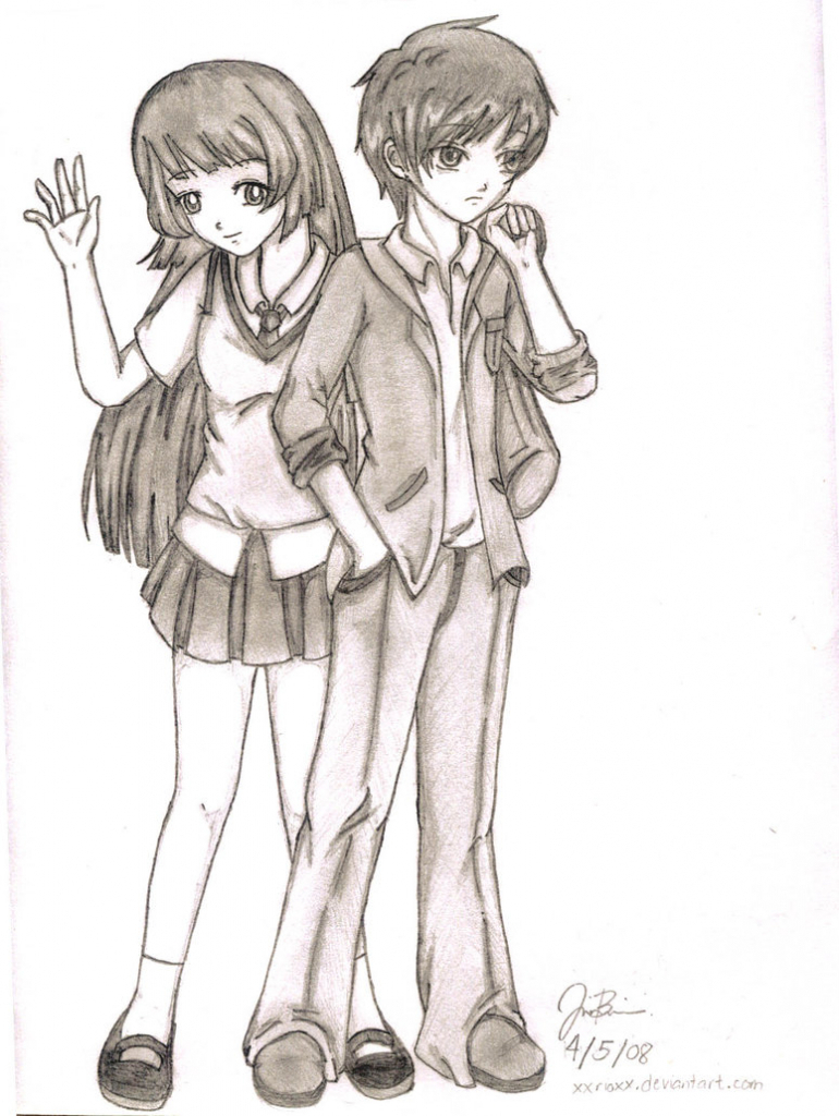 770x1024 Anime Drawings Of Couples Anime Couples In Love Drawings Cute Love