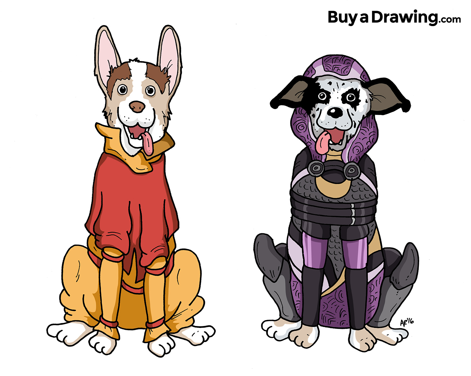 1500x1196 Dogs Drawn As Cartoon Video Game And Anime Characters