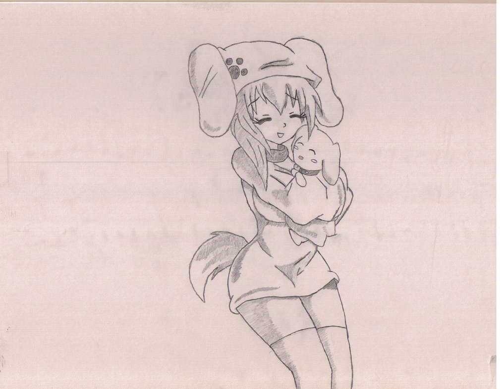1017x786 Re Drawing Dog Girl By Mirosure