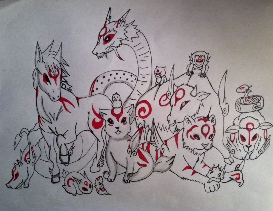960x742 Drawing Manga Animals Okami Characters
