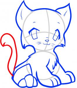 264x302 How To Draw An Anime Kitten, Anime Kitten, Step By Step, Anime
