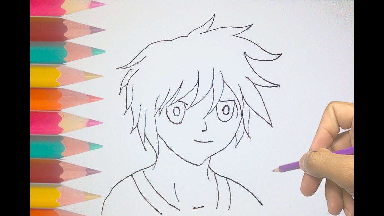 1280x720 How To Draw An Anime Boy For Kids Cool Anime Drawings Hd 1080