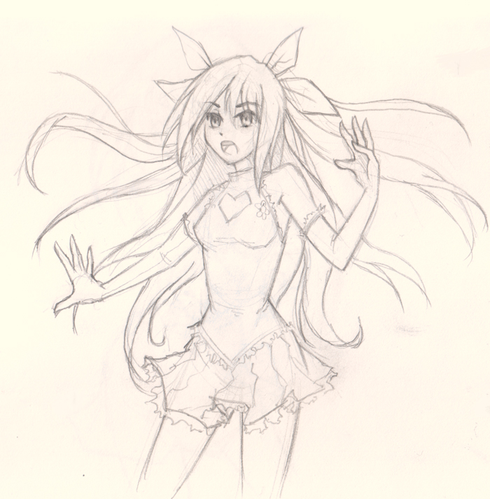 700x713 How To Draw Anime Girl