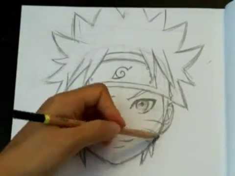 480x360 How To Draw Naruto (Face And Head)