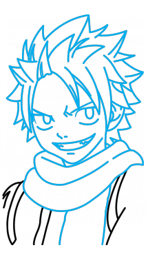 215x382 How To Draw Natsu, Fairy Tail, Anime, Easy Step By Step Drawing
