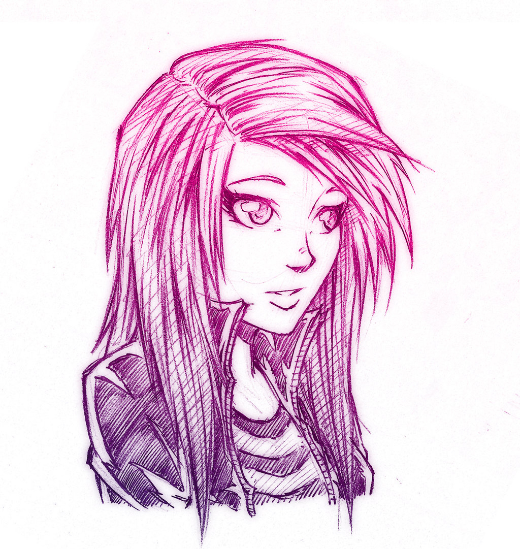 Anime Emo Girl Drawing at GetDrawings | Free download