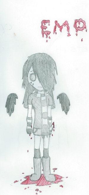 300x657 Emo Anime Girl Drawing By Ngasiaxawesome