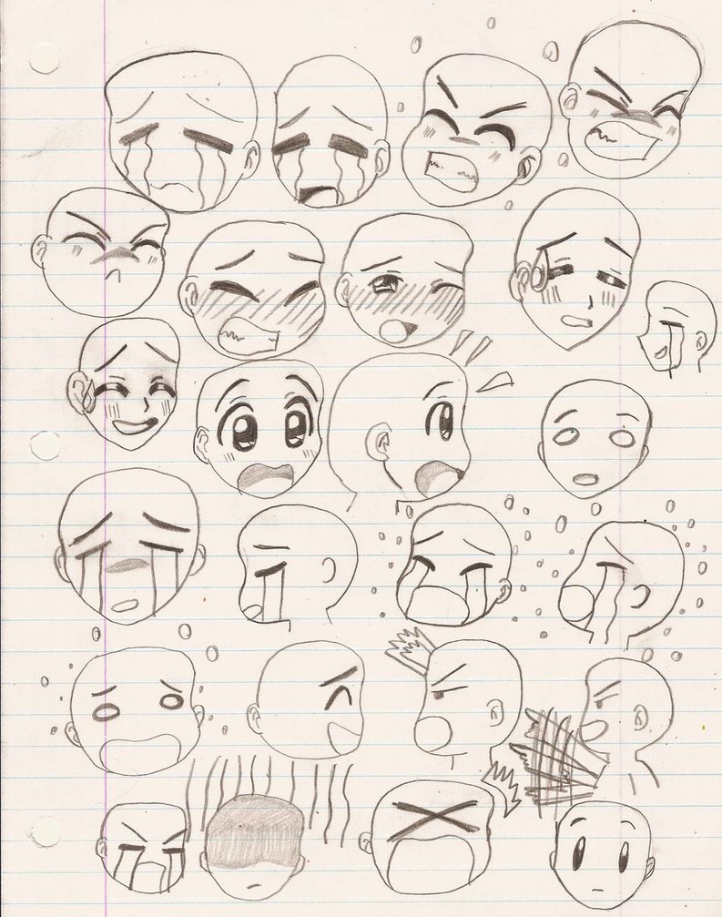 Anime Facial Expressions Drawing at GetDrawings | Free download