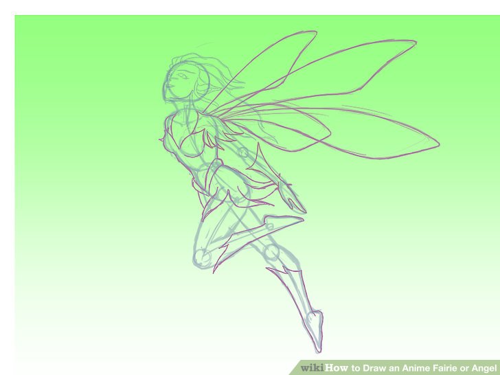728x546 How To Draw An Anime Fairie Or Angel 8 Steps (With Pictures)