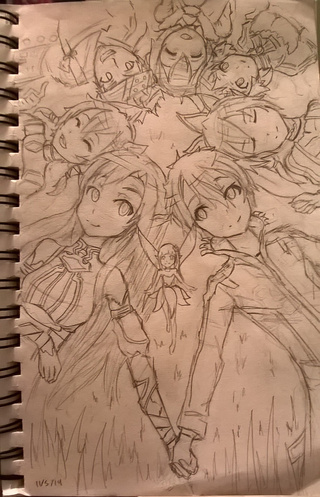 320x497 Fan Art Of Sword Art Online. One Big Family