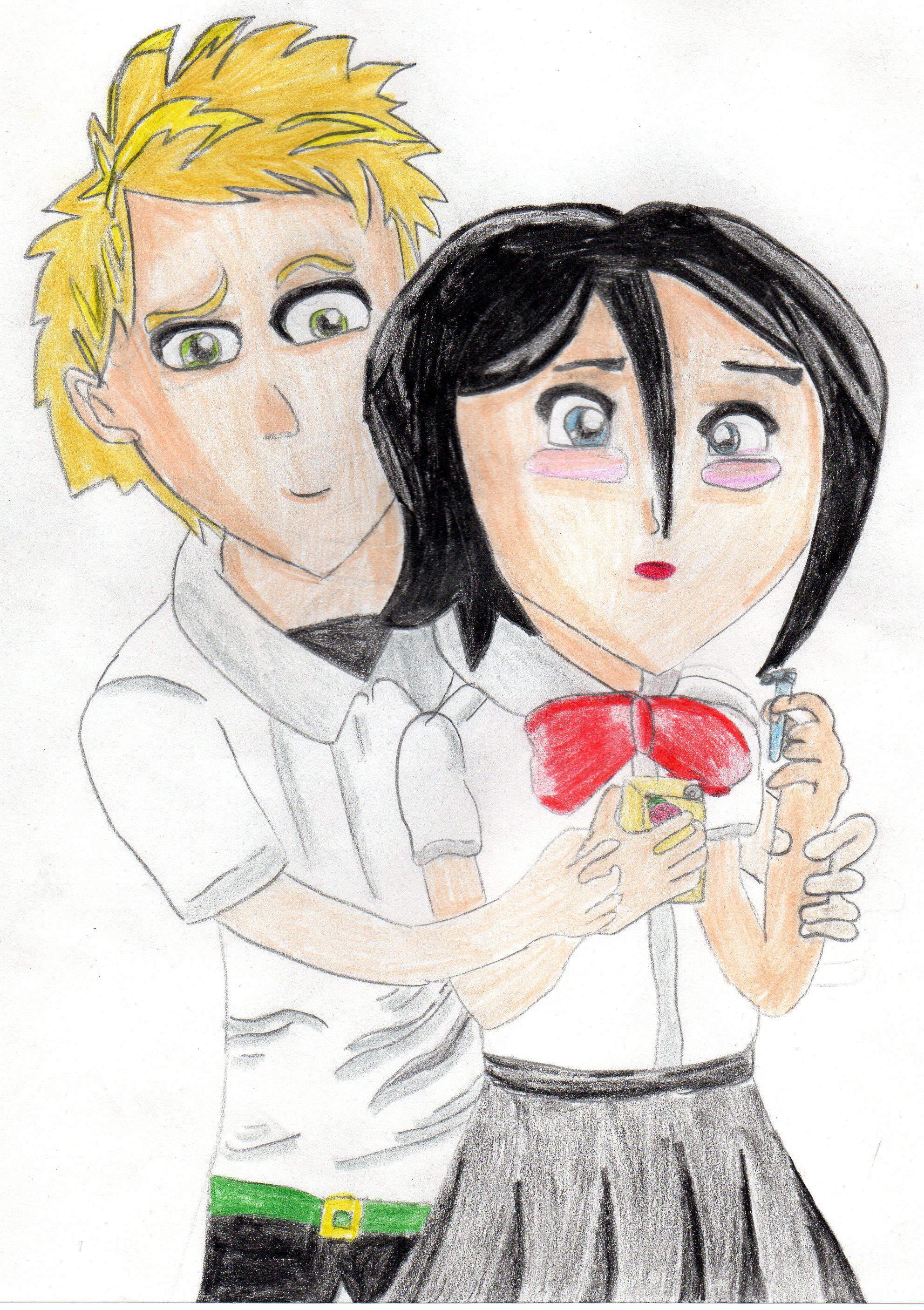 1984x2813 Manga Girl And Boy Drawing By Megatiger42