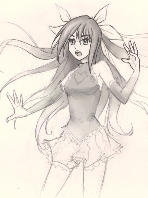 500x667 How To Draw Anime Girl