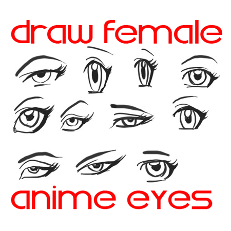 450x450 Draw Anime Eyes (Females) How To Draw Manga Girl Eyes Drawing
