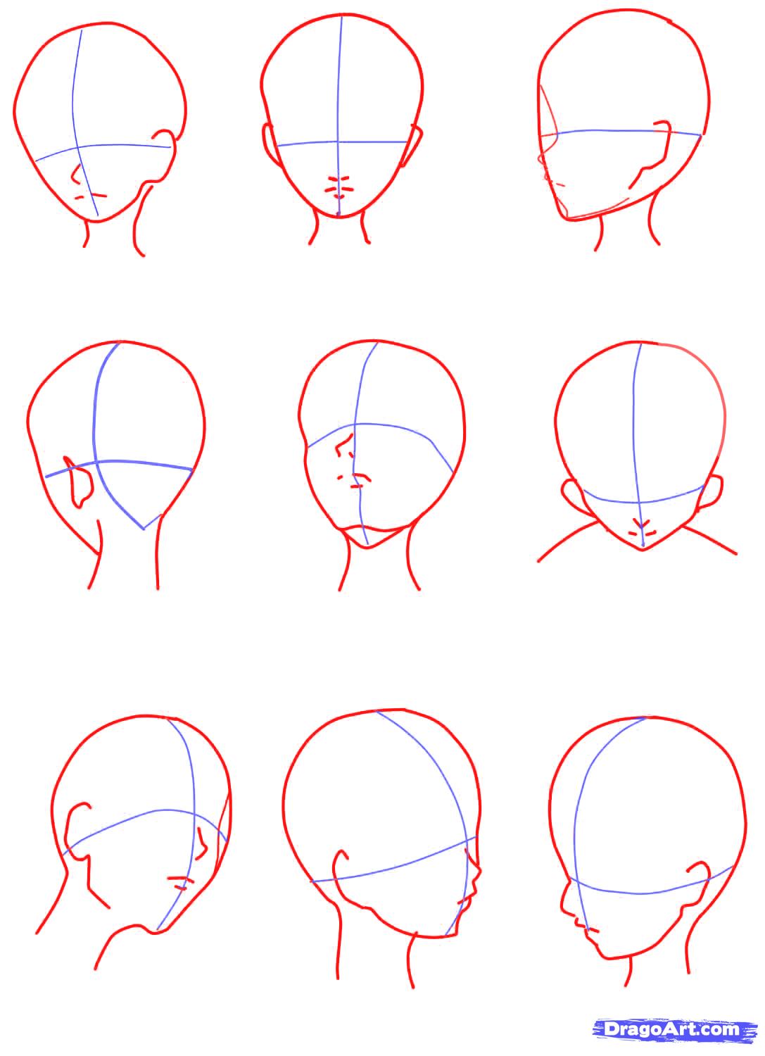 1087x1500 Anime Girl Face Drawing Tutorial