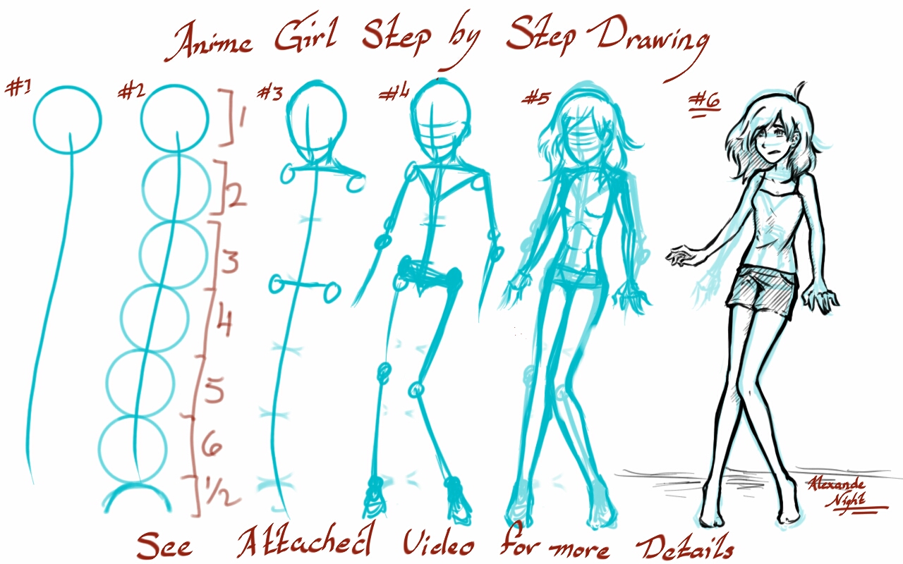 How To Draw Anime Body Female Step By Step ~ How To Draw Anime Full ...
