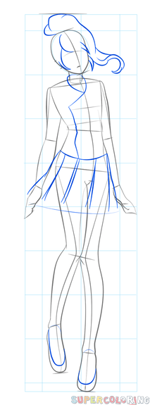 213x575 How To Draw An Anime Girl Step By Step Drawing Tutorials