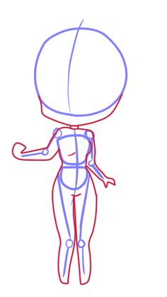 236x419 Anime Girl Outline Template