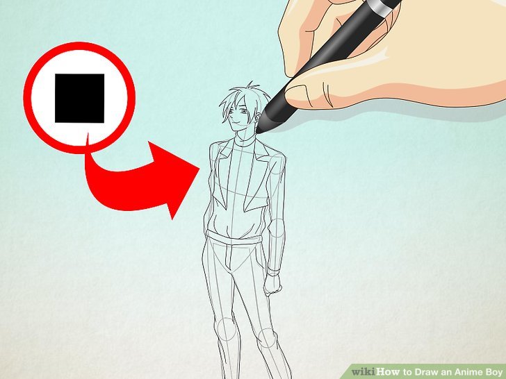 728x546 How To Draw An Anime Boy 7 Steps (With Pictures)