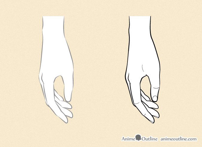 675x491 How To Draw Anime Hands Step By Step Anime Outline