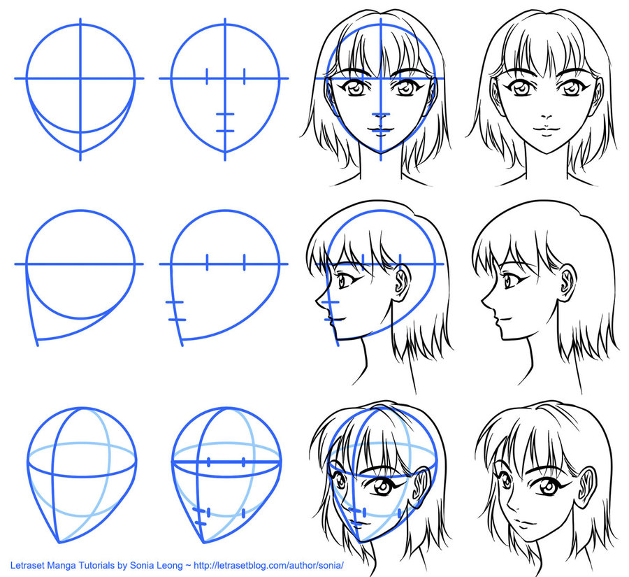Anime Head Drawing at GetDrawings | Free download